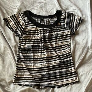 Striped Black and White Top